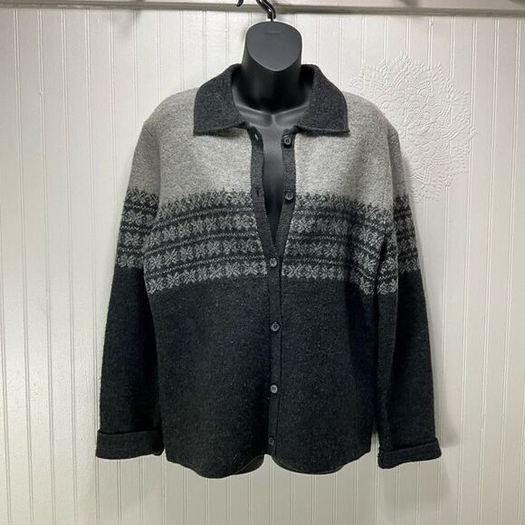 EVAN PICONE 100% Wool Cardigan Sweater - Picture 1 of 4